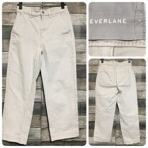 Everlane Cropped Straight Short Jeans Women’s 0 Off White (Inseam 23.5) Stretch